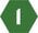 green hexagon number 1