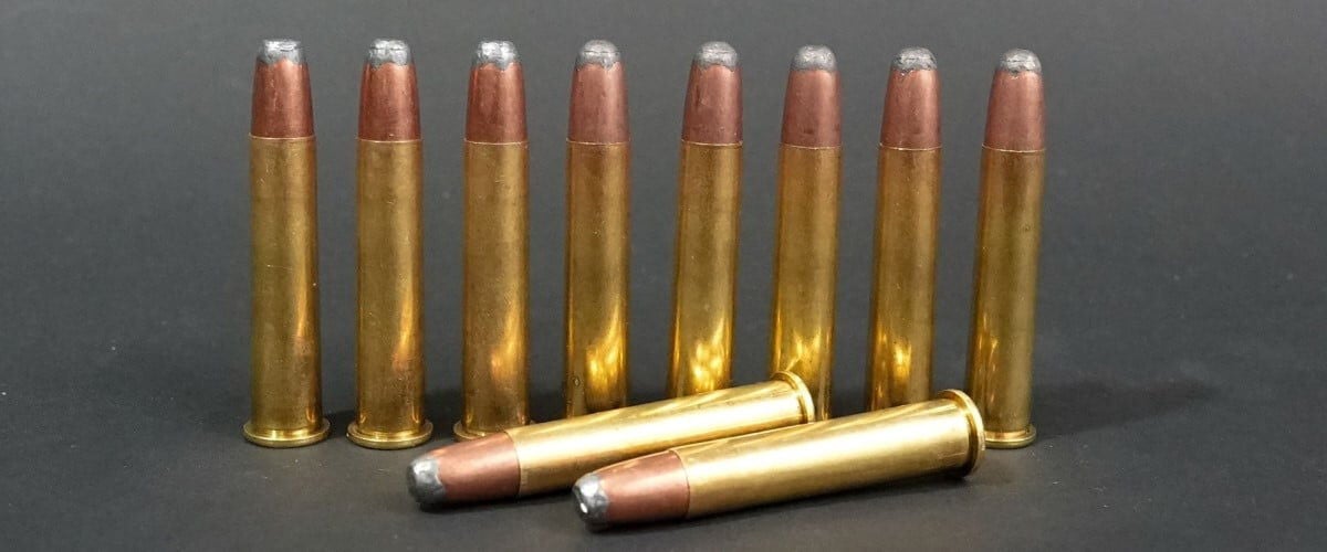 360 Buckhammer Core-Lokt cartridges in a line