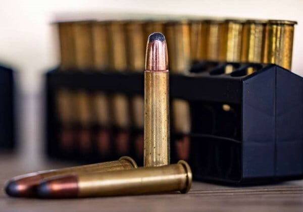 360 Buckhammer cartridges on a table