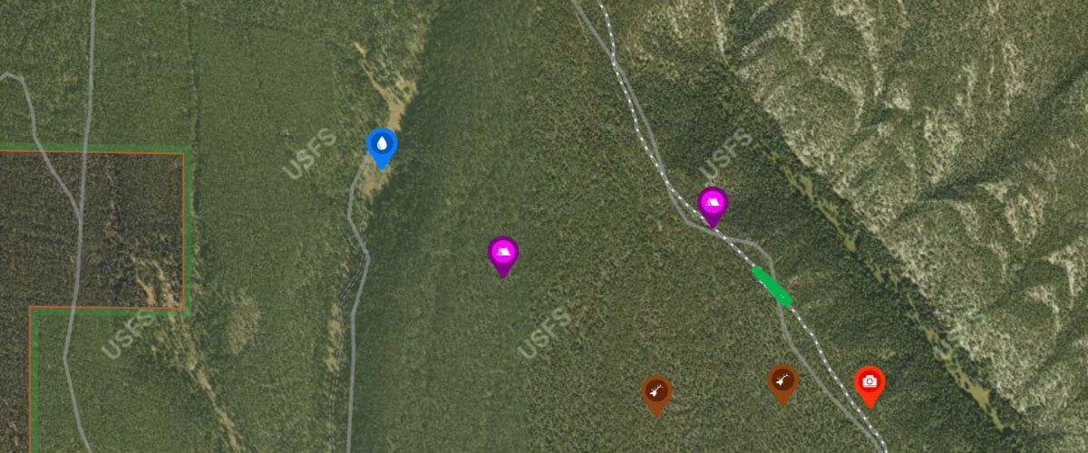 google map with different colored map markers
