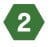 green hexagon number 2