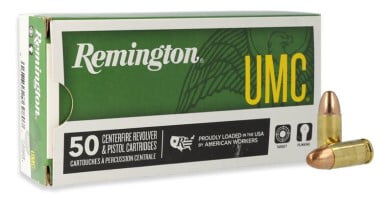 UMC Handgun packaging and cartridges