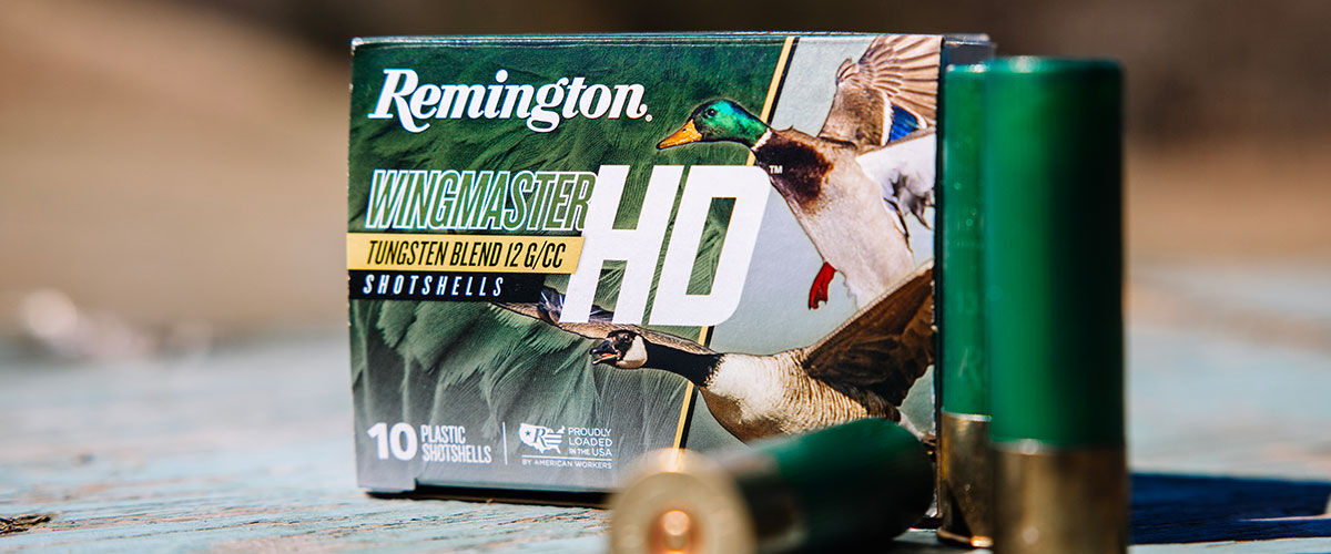 Wingmaster HD shotshell box and shotshells