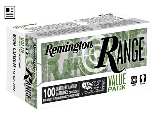 Remington Range Handgun Loads box