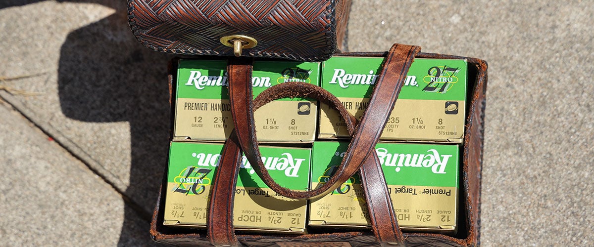 Remington ammunition boxes in a bag