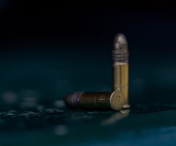 Remington cartridge on a table