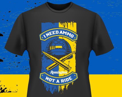 I don't need a ride I need ammo Ukrainian Relief Effort T-Shirt