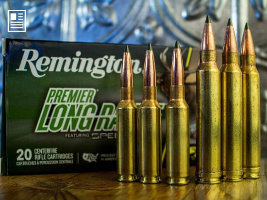 Premier Long Range cartridges in from of the Premier Long Range box