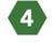 green hexagon number 4