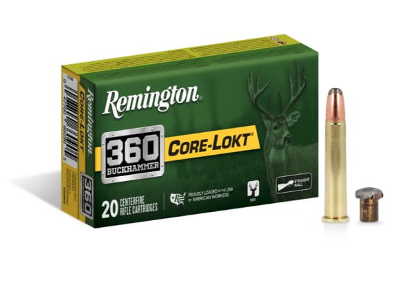 Core-Lokt 360 Buckhammer cartridge and bullet