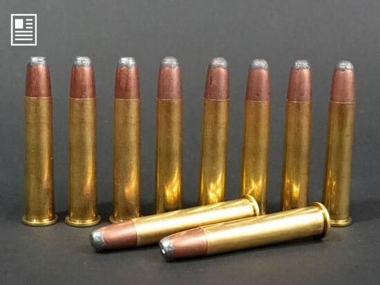 360 Buckhammer Core-Lokt cartridges in a line