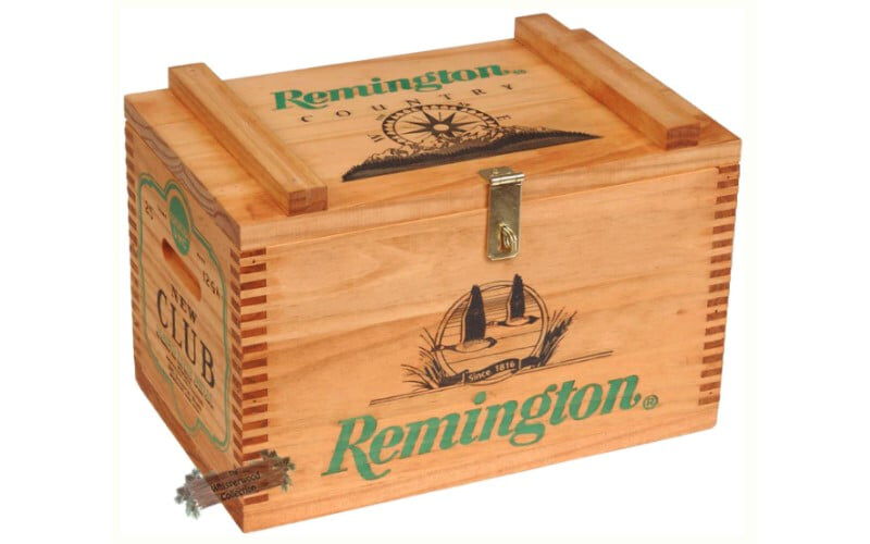 Remington vintage wood box and Zippo lighter