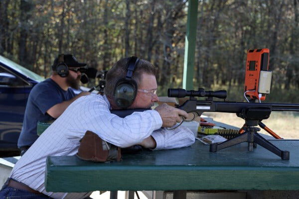 Shooters using a Henry rifle