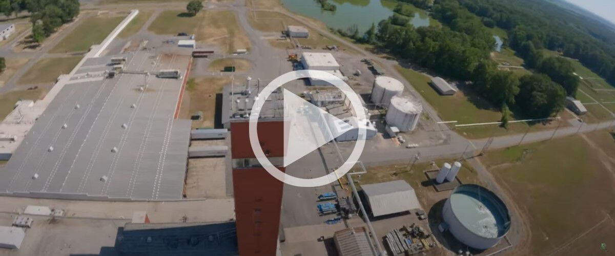 view looking down at the Remington factory