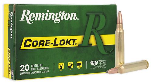 Remington Core-Lokt packaging and cartridges