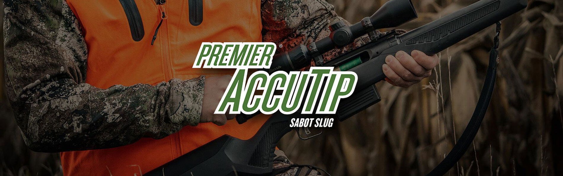 hunter loading Premier AccuTip Sabot Slug into shotgun