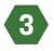 green hexagon number 2