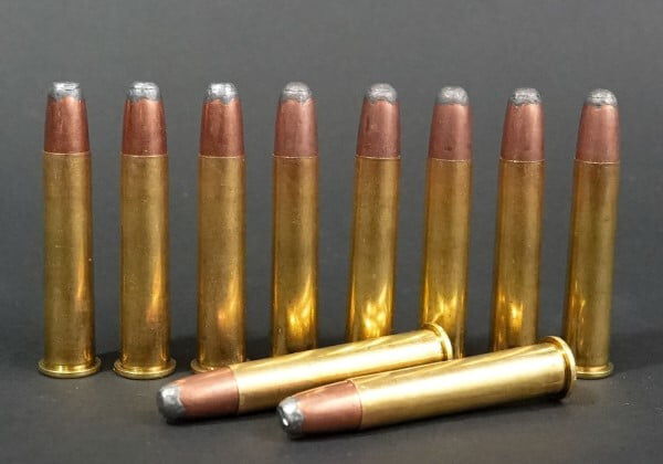 Core-Lokt 360 Buckhammer cartridges in a line on a table