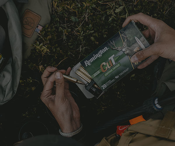 Remington cartridge on a table
