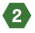 green hexagon number 2