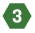 green hexagon number 3