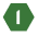 green hexagon number 1