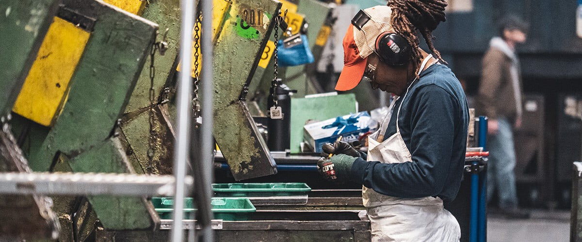 factory worker working in the factory