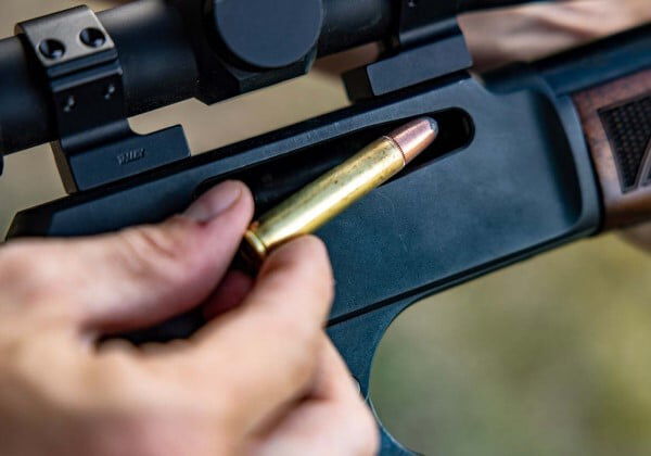 Core-Lokt 360 Buckhammer being loaded into a rifle