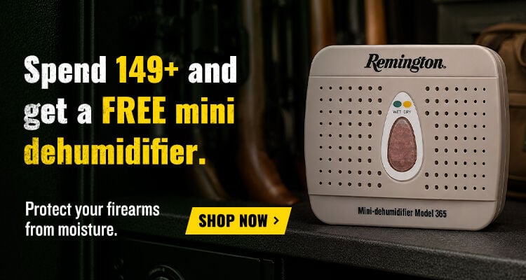 Spend $149+, Get a mini dehumidifier Free; Protect your firearms from moisture ;Shop Now