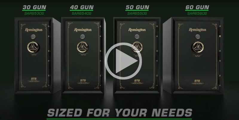 4 different sizes of safes available with play button