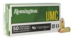 UMC Handgun packaging and cartridges