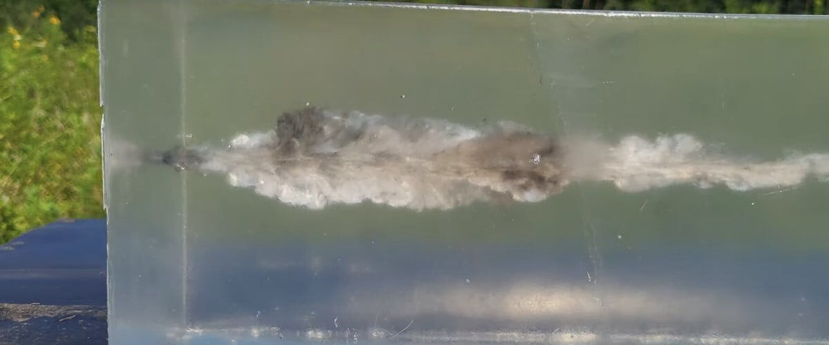 360 Buckhammer 100 Yard Ballistic Gel Shots