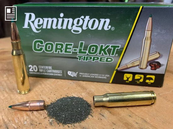 Remington Core-Lokt Tipped package with deconstructed cartridges