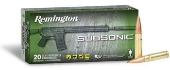 Subsonic Rifle 300 Blackout 220 Grain box and cartridge