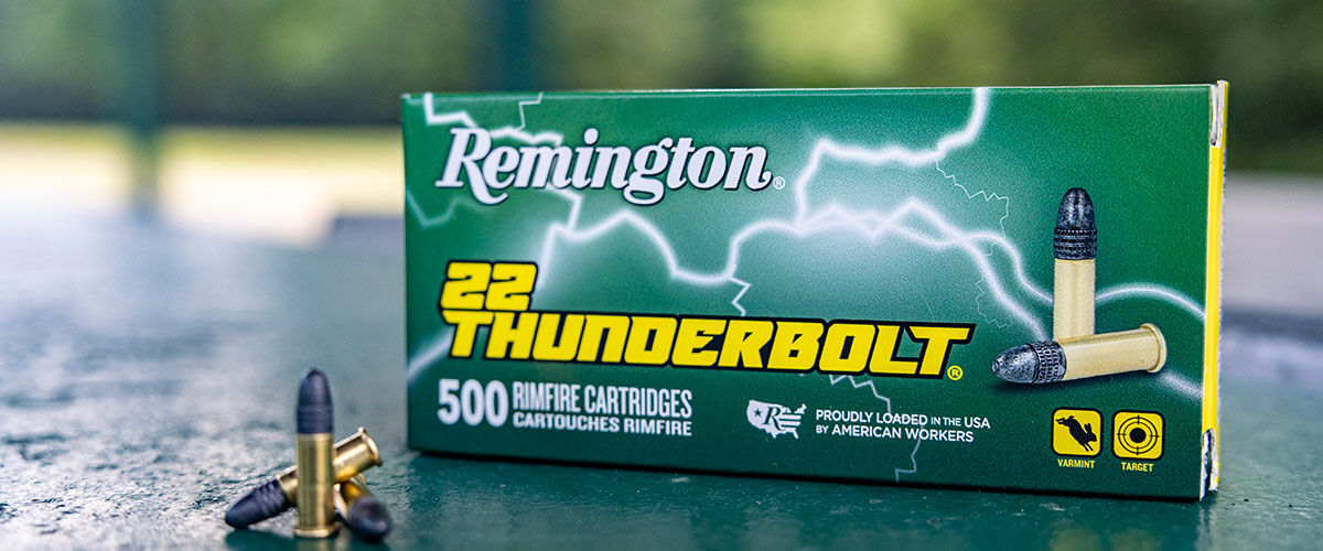22 Thunderbolt box and cartridges on a table