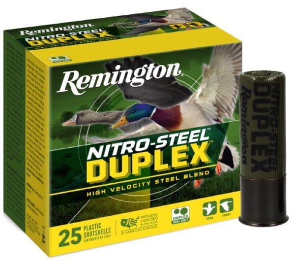 Nitro-Steel Duplex packaging and shotshell