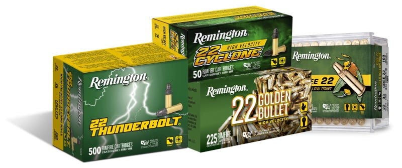 22 Thunderbolt, 22 Cyclone, 22 Golden Bullet, CBee 22 packaging