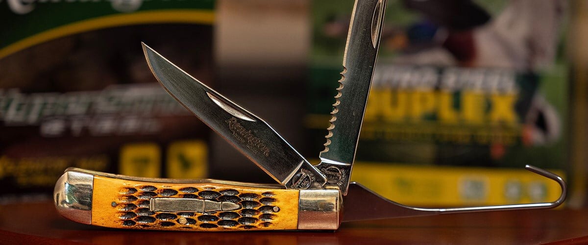 Remington bullet knife laying on a table