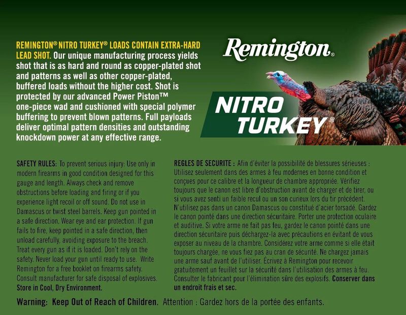Nitro Turkey, 12 Gauge, 5 Shot, 3-1/2 in, 2 oz, 1300 fps