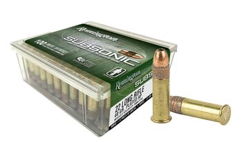 Subsonic Rimfire, 22 LR, 40 Grain, Copper Plated Hollow Point, 1050 fps