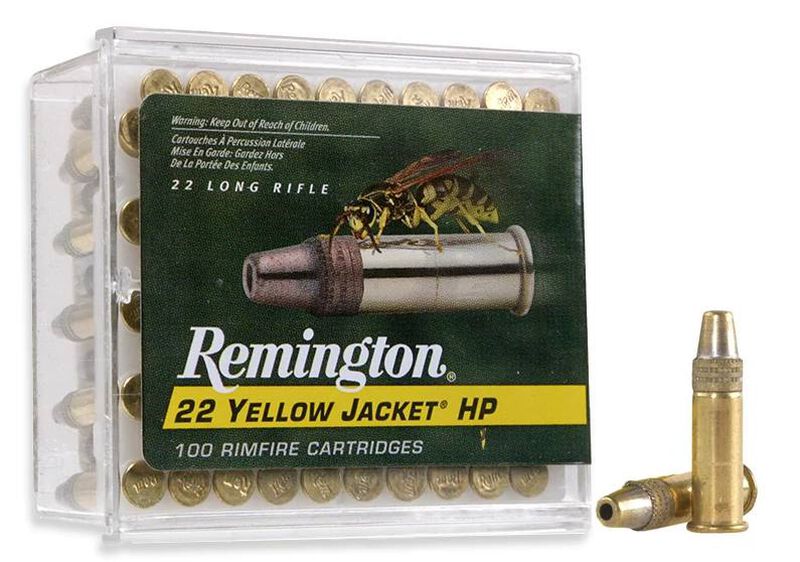 22 Yellow Jacket&reg;, 22 LR, 33 Grain, Plated Truncated Cone Hollow Point, 1500 fps