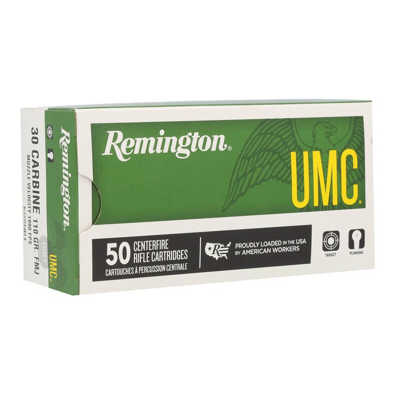 UMC Centerfire Rifle, 30 Carbine, 110 Grain, Full Metal Jacket, 1990 fps