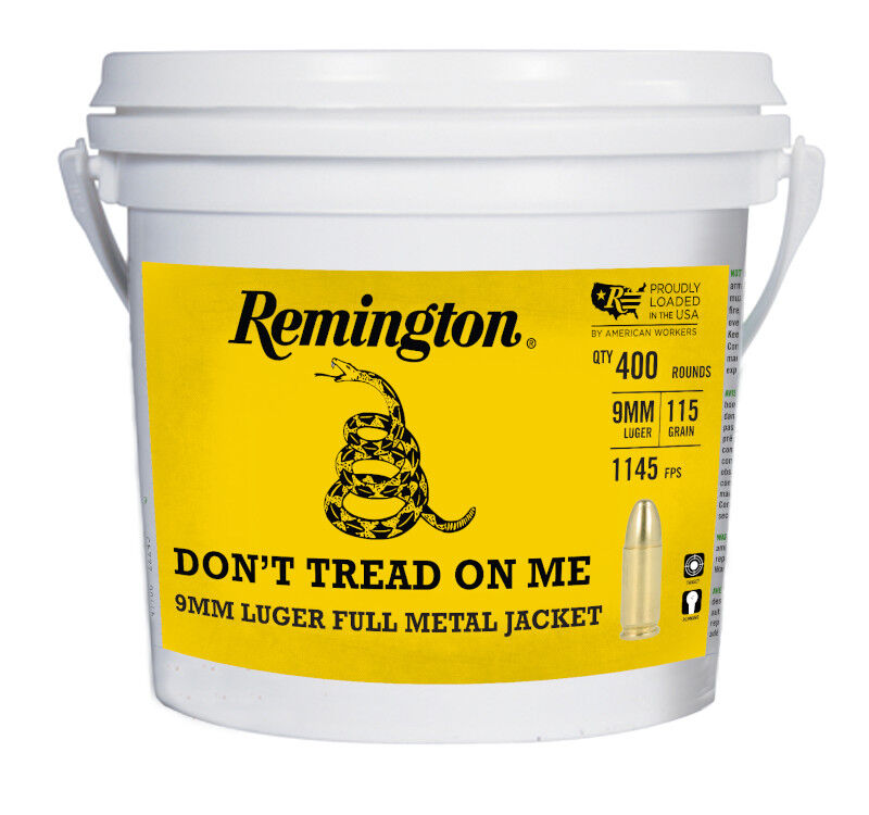Don't Tread on Me Handgun, 9mm Luger, 115 Grain, Full Metal Jacket, 1145 fps