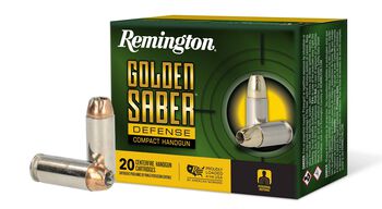 Golden Saber Defense Compact, 10mm Auto, 180 Grain, Brass Jacketed Hollow Point, 1150 fps