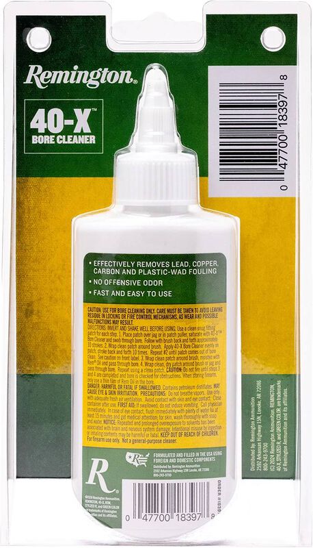 40-X Bore Cleaner, All Firearm Types, 4 oz, Squeeze Bottle