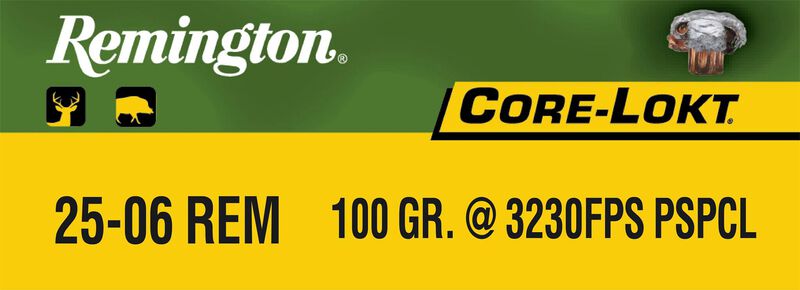 Core-Lokt, 25-06 Rem, 100 Grain, Pointed Soft Point Core Lokt, 3230 fps