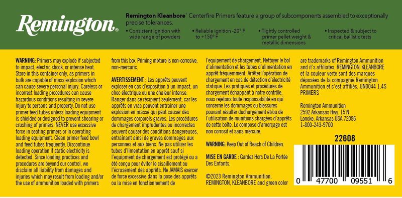 Remington Large Rifle Primer, Large Rifle