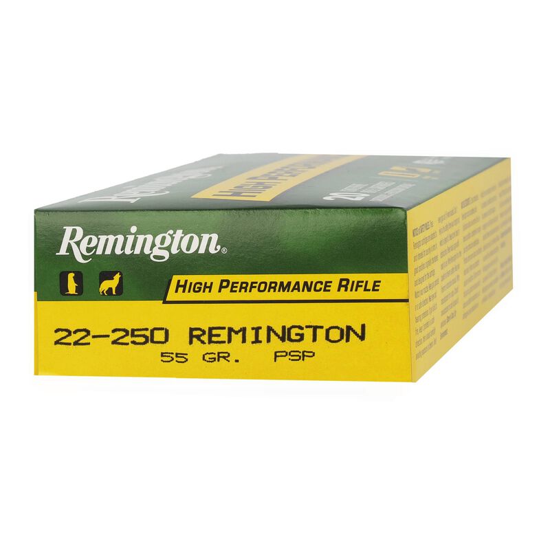 High Performance Rifle, 22-250 Rem, 55 Grain, Pointed Soft Point, 3680 fps