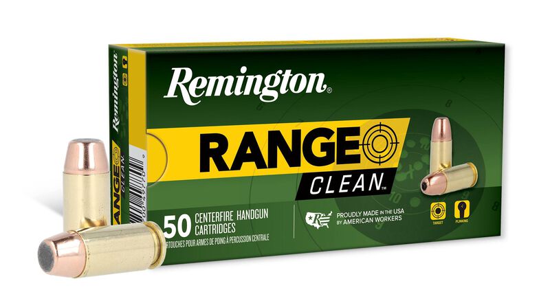Remington Range Clean, 40 S&amp;W, 180 Grain, Flat Nose Enclosed Base, 990 fps