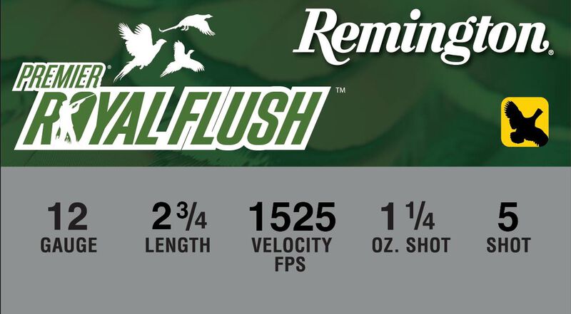 Premier Royal Flush, 12 Gauge, 5 Shot, 2-3/4 in, 1 1/4 oz, 1525 fps